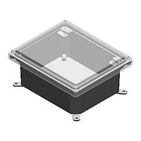 Serpac I342S,TGBC Screw Cover POLY N4 RMV-GY/CLR 11.75 X 9.98 X 5.45"