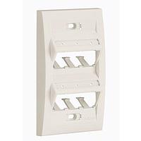 Panduit UICFPSE6BL Electrical Enclosures Faceplate, 6 Port, Executive, Sloped, Ul