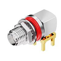 GCT (Global Connector Technology) RFPC-SMA22-FN-A-S Connectors SMA, stainless PCB Mt RA BHJck wSilicone O-Ring. 6GHz. IP68/69