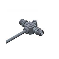 Amphenol LTW SI-050500-KK0-TSA10 Sensor Cables / Actuator Cables Circular Metric Connector, T Cable, Metal, I Coding, 4A, 05 pins, (End 1) Male Female (Power) + Male (Signal), (End 2) Male Female (Power) + Male (Signal), Screw Thread, Length 10000 mm, IP68 Mated