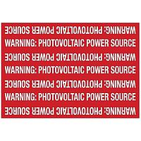 HellermannTyton 596-00208 Solar Label PV POWER SOURCE 25/PK
