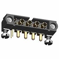 Harwin M80-5L10205M5-04-333-00-000 Power to the Board 2+4 Pos. Male Signal+Power Horizontal Throughboard Conn. Jackscrews