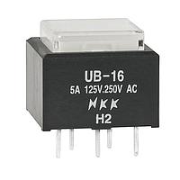 NKK Switches UB16SKW036G-JB Pushbutton Switches SPDT ON-ON PCB ILUM