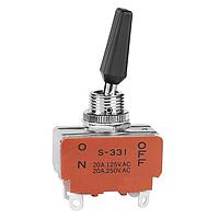 NKK Switches S331R Medium capacity standard size toggles DPST ON-NONE-OFF SOLDER LUG