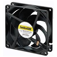Sanyo Denki 9WP0912S4011 Axial DC Axial Fan, 92x92x25mm, 12VDC, 58.6CFM, Splash Proof, Ribless, Tach, IP68