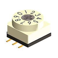 Diptronics RBM3-10RAVB Rotary Switches SMD 3X3 TERM 10 STEP CROSS HEAD ACT