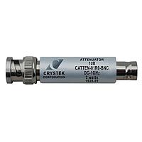 Crystek Corporation CATTEN-01R0-BNC Connectorized Attenuators DC-1GHz Atten. 1dB BNC 50 Ohm 2 watts