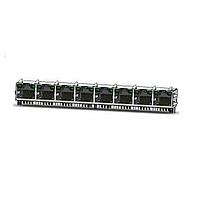 Amphenol Commercial Products RJE398880450 Modular RA, 8P8C, Eight Port, No Shield, With LEDs