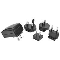 CUI Inc SMI6-5-V-P5 Interchangeable Plugs 6W 5V 1.2A 2.1 plug w/blade kit Level VI