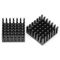 Wakefield Thermal 610-40AB Component Omnidirectional Pin Fin Heat Sink for BGA, Aluminum, Black Anodized, 31.5x10.2mm