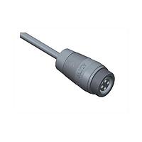 Amphenol LTW 1CB-04BMFM-SL6A01 Sensor Cables / Actuator Cables Ceres, Middle Size, Plastic, 10A, 04 pins, Male Connector, Female Contact, Straight, Screw Thread, Overmolded, Length 1000mm, IP66