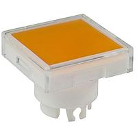 NKK Switches AT3004JD Cap, Square SQ CLR LNS/AMBR DIFF FOR YB W/ AMBER LED