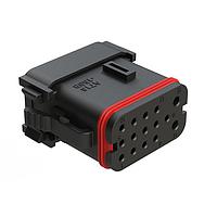 Amphenol SINE Systems AT16-15SB-K003 Connectors 15 Position Plug, Socket, Keyed B, End Cap, Reduced Diameter Seal, Black