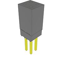 Samtec ESQ-102-38-G-D Sockets Elevated Socket Strip, 0.100" Pitch