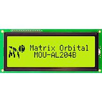 Matrix Orbital MOU-AL204B-YX3SE LCD Character Display Modules 20x4 Blk Txt Ylw/Grn B/G