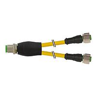 Murrelektronik 7000-40701-0130030 Sensor Cables / Actuator Cables M12 Y-DISTRIBUTOR / M12 FEMALE 0, PVC 3X0.34 YELLOW, UL,CSA 0.3m