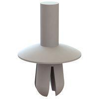 Essentra Components 61PR200300 Push-In Rivet Push Rivet, .187 Hole, .062-.187 Panel Thk