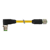 Murrelektronik 7700-40201-1500200 Sensor Cables / Actuator Cables M12 male 90 / M12 female 0, TPE 4x18AWG ye UL/CSA, ITC/PLTC 2m