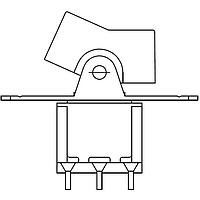 Alcoswitch - TE Connectivity A101J1AQ004 Rocker Switches SP ON-ON R/A PCB ROCKER SWITCH