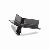 HellermannTyton 151-01051 Mounting Bracket Mini Channel, 1.38" Long, 90 Angle, Fir Tree FT6B, PA66HIRHSUV, Black, 4000/box