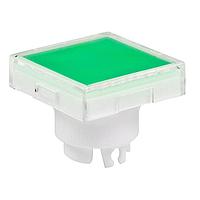 NKK Switches AT3004JF Cap, Square SQ CLR LNS/GRN DIFF FOR YB W/ GREEN LED