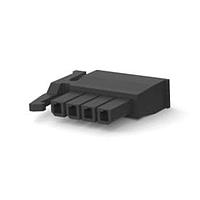 AMP Connectors - TE Connectivity 2008570-4 Receptacle Housings 4 POS MICRO MNL SIDE LATCH BLACK