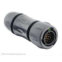 Eaton Souriau-Sunbank UTSX6JC14E19PY Plugs Plug, with cable gland backshell, with 19 male solder contacts, IP68/69K in unmated conditions, keying Y