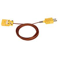 OMEGA TECK2-13 Thermocouple Extension Cable, 2 wire, and Retractable Cable (Stripped Leads, Miniature Female Thermocouple Connector, Thermocouple Type K, Thermocouple Type K, PFA)