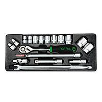TOPTUL GCAT1803 DR. Flank Socket Set (1/2", 18 pcs)
