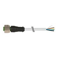 Murrelektronik 7000-12241-2150500 Connectors M12 female 0 with cable, PVC 5x0.34 gy UL/CSA 5m