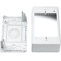 HellermannTyton TSRPW-JB2 Wire Ducting & Raceways Single Gang Junction Box, 2.0" Deep, PVC, White, 1/bg