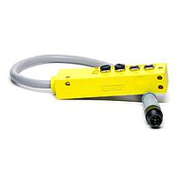 Molex 1300380028 Sensor Cables / Actuator Cables M8 4 PORT MPIS D-NET M12 .3M LG