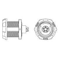 Raychem - TE Connectivity 1877066-7 Connectors Asy Recpt 5 Pos 80 Deg Grey Red Nut