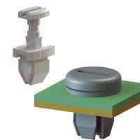 Essentra Components FQT-1 Plunger / Grommet Combo Fastener,1/4 Turn,White