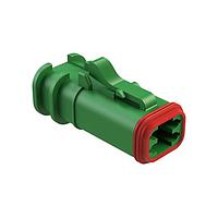 Amphenol SINE Systems AT06-4S-OMGRN Connectors 4 Pin Overmold Plug Socket, GREEN