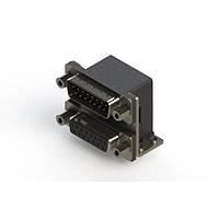 EDAC 663-015-264-056 Dual Port D-Sub Connectors Right-angle Dual Port D-Sub Connector
