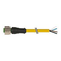 Murrelektronik 7700-12221-U040150 Sensor Cables / Actuator Cables M12 female 0 with cable, TPE 4x22AWG ye UL/CSA, ITC/PLTC 1.5m