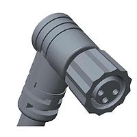 Amphenol LTW 8P-03AFFM-SR7B03 Sensor Cables / Actuator Cables M8 Circular Metric Connector, A Code, Plastic, 3A, 03 pins, Female Connector, Female Contact, Right Angle, Screw Thread, Overmolded, Length 3000mm, IP67 Mated