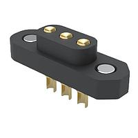 Mill-Max 878-20-003-00-012000 Headers 4mm Magnetic Spring-Loaded Target Conn 3 Pin UnShrouded Soldercup Wire Term