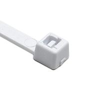 HellermannTyton T50R10C2 Cable Ties Cable Tie, 8" Long, UL Rated, 50lb Tensile Strength, PA66, White, 100/pkg