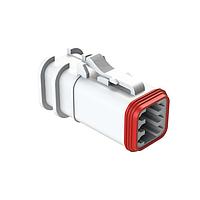 Amphenol SINE Systems AT06-6S-OMRDWHT Automotive Connectors 6 Position Overmolded Plug, Socket, Reduced Seal, White