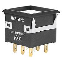 NKK Switches UB226KKG016F Pushbutton Switches ON-ON SOLDER GREEN LED BODY ONLY .4VA