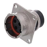 Amphenol SINE Systems RT00147PNHEC03R Connectors Receptacle, Square Flange, 7 Position, Male, Shell Size 14, Silicone Seal, and End Cap, with Reduced Diameter Individual Wire Sealing, Range 14 - 24AWG