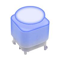 E-Switch PB350DTRB Standard Switches PUSHBUTTON, 30mA, SPDT, PC Pin, LED, Blue