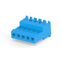 AMP Connectors - TE Connectivity 3-640622-5 Receptacle Housing FEED THRU W/O TAB 5P blue tin 26 AWG