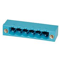Same Sky (formerly CUI Devices) TBP01R1W-508-06BE Headers Terminal block, pluggable, w screw lock, 5.08, receptical, 6 pole, blue