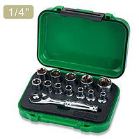TOPTUL GABW1301 13PCS 1/4inch DR. Mini Ratchet Socket Set