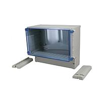 Bud Industries DCH-11923 Dual Compartment Dual Compartment Enclosure Hinged Cover (8.5 X 10.1 X 5.2 In)