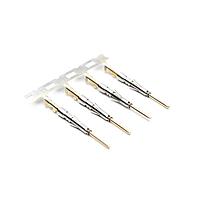 Amphenol SINE Systems SP24W2G15 Contacts Pin Contact, Stamped, Gold 15u", Wire Range .14-.25mm , 26-24 AWG, with 3 tangs. 3,000 pcs. Reel