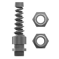 Alpha Wire PPS16 SL080 Cable Glands Cable Protection Thread Length 0.39 inch Clamp Rng 0.396-0.551 inch - Slate